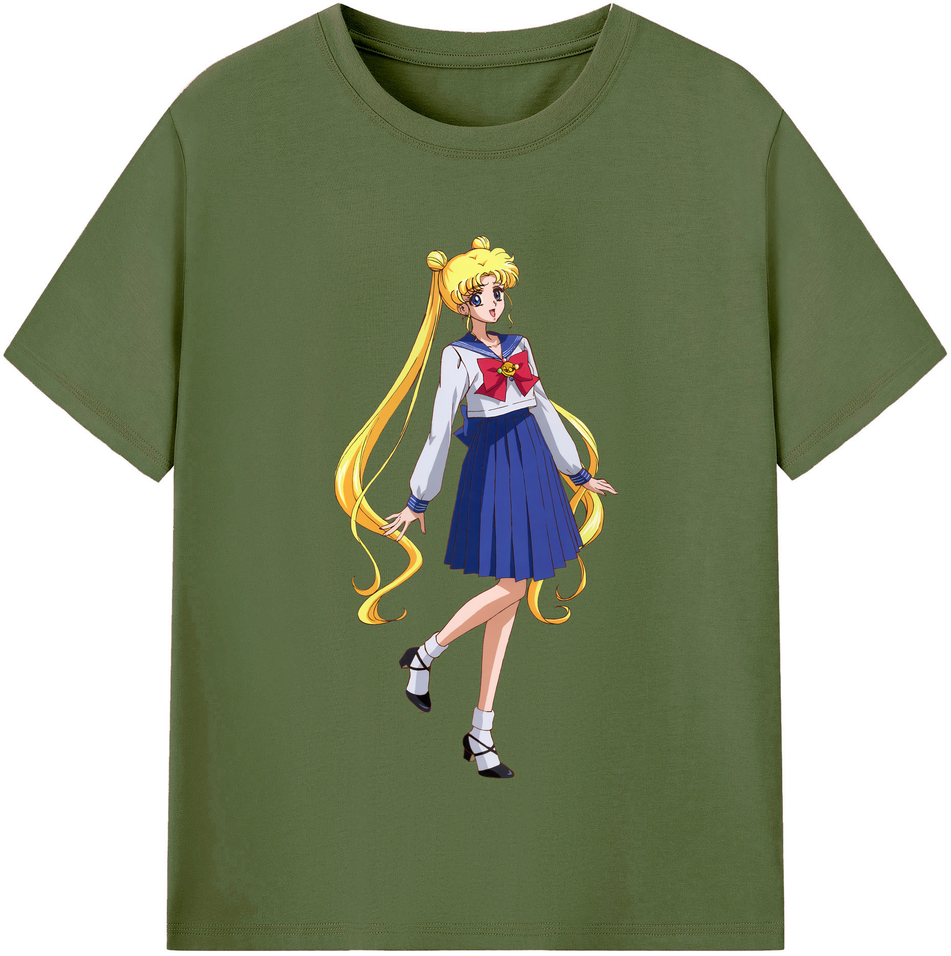 （画像用） 美少女戦士セーラームーン 愛野 美奈子 あいの みなこ Sailor Moon Aino Minako 綿100％半袖Tシャツ（フロントプリント）